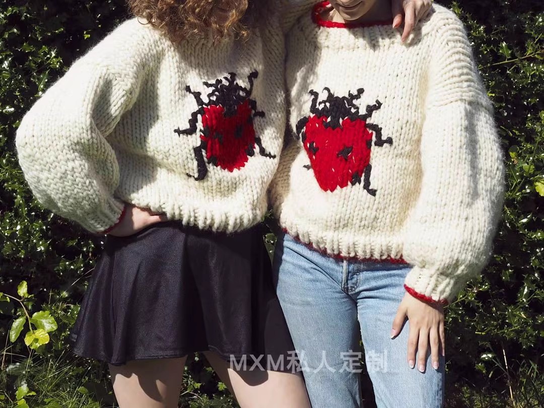 Maglione da donna in pura lana - Embroidery Lady Bug recensione e prezzo